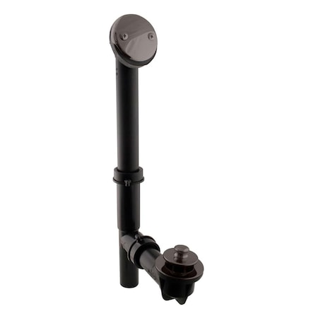 Westbrass Black 1-1/2" Tubular Pull & Drain Bath Waste in Oil Rubbed Bronze 597144-12